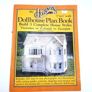 Houseworks Dollhouse Plan Book Build 3 Houses Victorian Colonial Georgian 1981